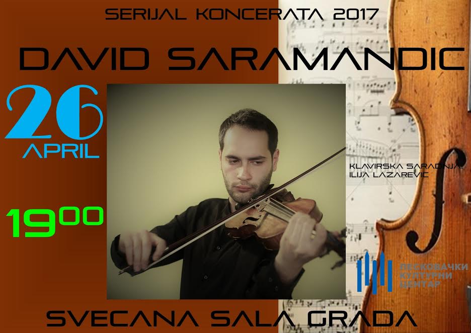 Koncert Davida Saramandića u Leskovačkom kulturnom centru